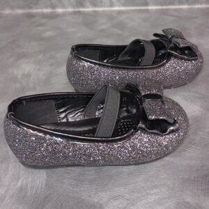 Infant/Toddler Merence Eternal Classic Black Glitter 21 Slip On Dress Shoes